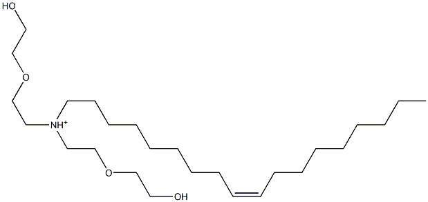 (Z)-N,N-Bis[2-(2-hydroxyethoxy)ethyl]-9-octadecen-1-aminium Struktur