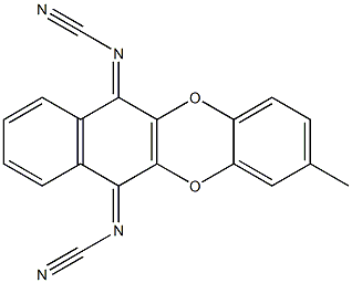 N,N'-Dicyano-2-methylbenzo[b]naphtho[2,3-e][1,4]dioxin-6,11-diimine Struktur