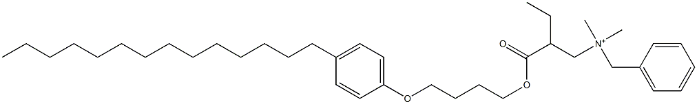 N,N-Dimethyl-N-benzyl-N-[2-[[4-(4-tetradecylphenyloxy)butyl]oxycarbonyl]butyl]aminium Struktur