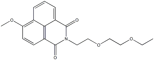 N-[2-(2-Ethoxyethoxy)ethyl]-4-methoxy-1,8-naphthalenedicarboximide Struktur