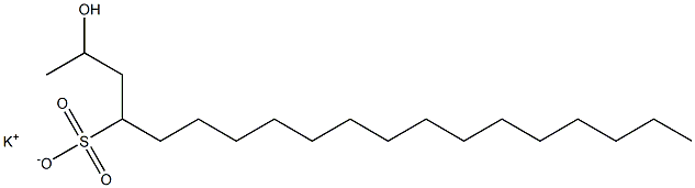 2-Hydroxynonadecane-4-sulfonic acid potassium salt Struktur