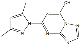 5-(3,5-Dimethyl-1H-pyrazol-1-yl)-7-hydroxy[1,2,4]triazolo[1,5-a]pyrimidine Struktur