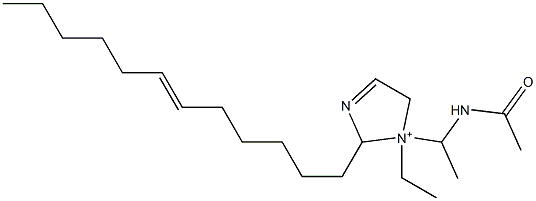 1-[1-(Acetylamino)ethyl]-2-(6-dodecenyl)-1-ethyl-3-imidazoline-1-ium Struktur