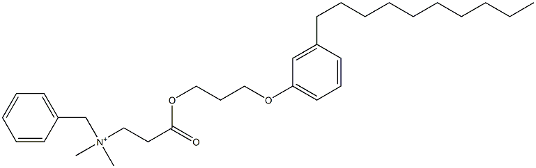 N,N-Dimethyl-N-benzyl-N-[2-[[3-(3-decylphenyloxy)propyl]oxycarbonyl]ethyl]aminium Struktur