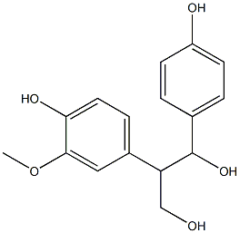 1-(4-Hydroxyphenyl)-2-(3-methoxy-4-hydroxyphenyl)propane-1,3-diol Struktur