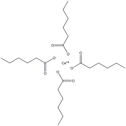 Tetrahexanoic acid cerium(IV) salt Struktur