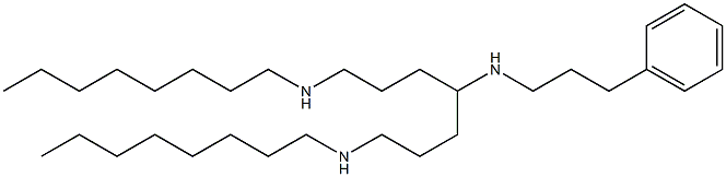 N,N''-Dioctyl-N'-(3-phenylpropyl)heptane-1,4,7-triamine Struktur