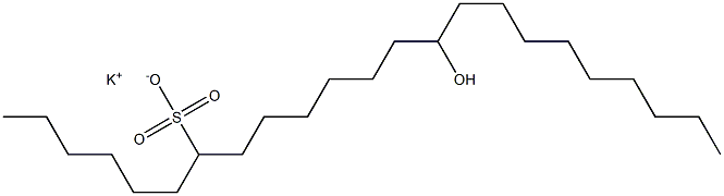 14-Hydroxytricosane-7-sulfonic acid potassium salt Struktur