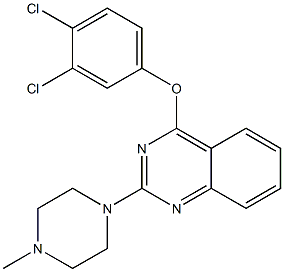 2-[4-Methyl-1-piperazinyl]-4-(3,4-dichlorophenoxy)quinazoline Struktur