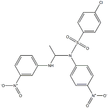 N-[1-[(3-Nitrophenyl)amino]ethyl]-N-(4-nitrophenyl)-4-chlorobenzenesulfonamide Struktur