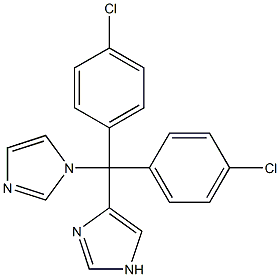 4-[Bis(4-chlorophenyl)(1H-imidazol-1-yl)methyl]-1H-imidazole Struktur