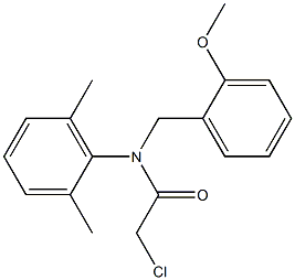 N-(2-Methoxybenzyl)-N-(chloroacetyl)-2,6-dimethylaniline Struktur