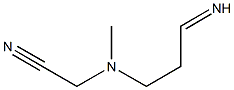 [Methyl(3-iminopropyl)amino]acetonitrile Struktur