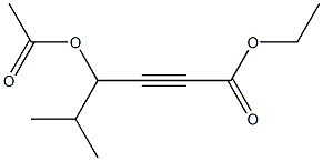 4-Acetoxy-5-methyl-2-hexynoic acid ethyl ester Struktur