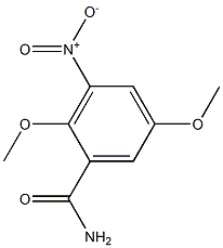 2,5-Dimethoxy-3-nitrobenzamide Struktur