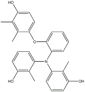 N,N-Bis(3-hydroxy-2-methylphenyl)-2-(4-hydroxy-2,3-dimethylphenoxy)benzenamine Struktur