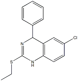 6-Chloro-4-phenyl-1,4-dihydro-2-(ethylthio)quinazoline Struktur