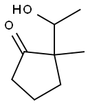 2-Methyl-2-(1-hydroxyethyl)cyclopentan-1-one Struktur