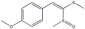 1-Methylsulfinyl-1-methylthio-2-(p-methoxyphenyl)ethene Struktur