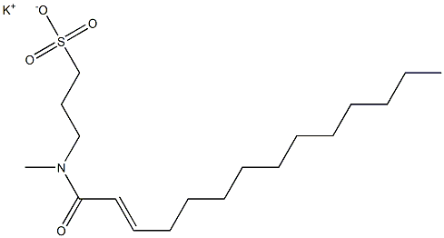 3-[N-(2-Tetradecenoyl)-N-methylamino]-1-propanesulfonic acid potassium salt Struktur