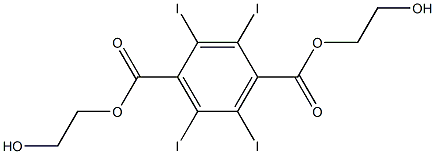 2,3,5,6-Tetraiodoterephthalic acid bis(2-hydroxyethyl) ester Struktur