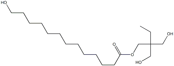 13-Hydroxytridecanoic acid 2,2-bis(hydroxymethyl)butyl ester Struktur