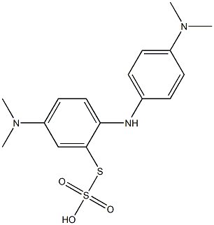 Thiosulfuric acid hydrogen S-[5-(dimethylamino)-2-[p-(dimethylamino)anilino]phenyl] ester Struktur