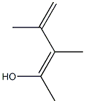 (1Z)-1,2,3-Trimethyl-1,3-butadien-1-ol Struktur