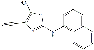 5-Amino-2-[1-naphtylamino]thiazole-4-carbonitrile Struktur