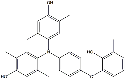 N,N-Bis(4-hydroxy-2,5-dimethylphenyl)-4-(2-hydroxy-3-methylphenoxy)benzenamine Struktur