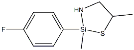 2,5-Dimethyl-2-(4-fluorophenyl)-1-thia-3-aza-2-silacyclopentane Struktur