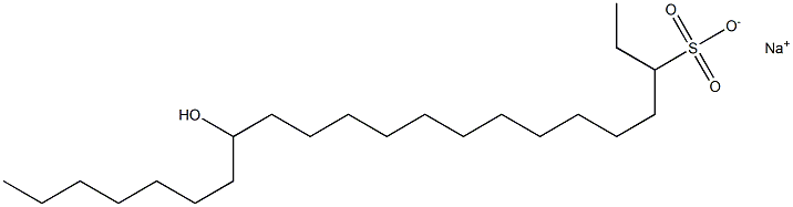 15-Hydroxydocosane-3-sulfonic acid sodium salt Struktur