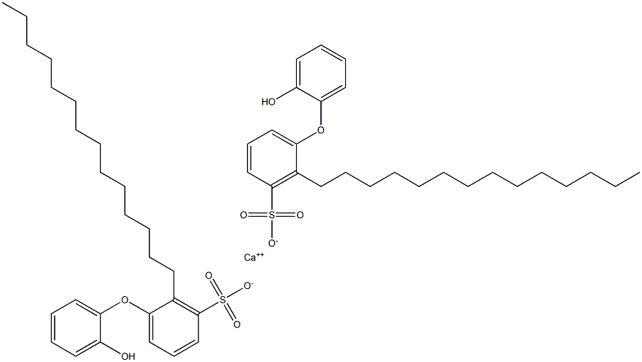 Bis(2'-hydroxy-2-tetradecyl[oxybisbenzene]-3-sulfonic acid)calcium salt Struktur