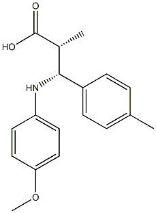 (2R,3R)-2-Methyl-3-(4-methylphenyl)-3-(4-methoxyphenylamino)propionic acid Struktur