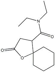 N,N-Diethyl-2-oxo-1-oxaspiro[4.5]decane-4-carboxamide Struktur