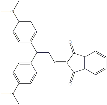 2-[3,3-Bis[4-(dimethylamino)phenyl]-2-propenylidene]-2H-indene-1,3-dione Struktur