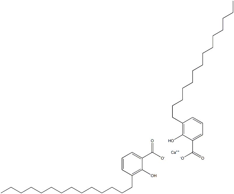 Bis(3-tetradecyl-2-hydroxybenzoic acid)calcium salt Struktur