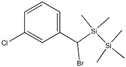 1-[(3-Chlorophenyl)bromomethyl]-1,1,2,2,2-pentamethyldisilane Struktur