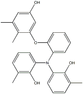 N,N-Bis(2-hydroxy-3-methylphenyl)-2-(5-hydroxy-2,3-dimethylphenoxy)benzenamine Struktur