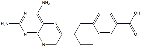 4-[2-(2,4-Diaminopteridin-6-yl)butyl]benzoic acid Struktur