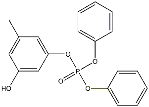 Phosphoric acid (3-hydroxy-5-methylphenyl)diphenyl ester Struktur