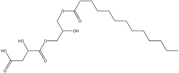 D-Malic acid hydrogen 1-(2-hydroxy-3-tridecanoyloxypropyl) ester Struktur