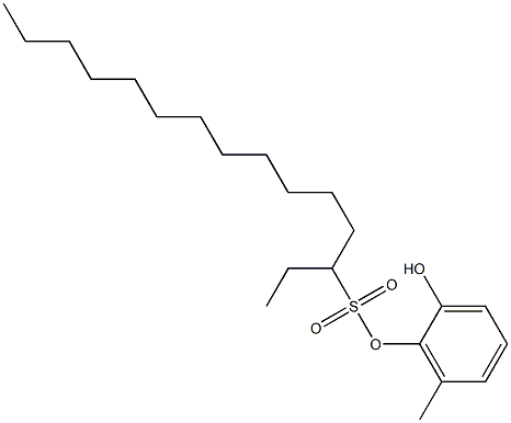 3-Pentadecanesulfonic acid 2-hydroxy-6-methylphenyl ester Struktur