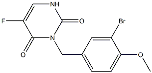 3-(3-Bromo-4-methoxybenzyl)-5-fluorouracil Struktur