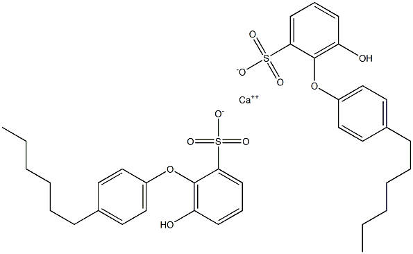 Bis(6-hydroxy-4'-hexyl[oxybisbenzene]-2-sulfonic acid)calcium salt Struktur