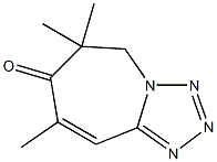 5,7,7-Trimethyl-8H-1,2,3,8a-tetraazaazulen-6(7H)-one Struktur