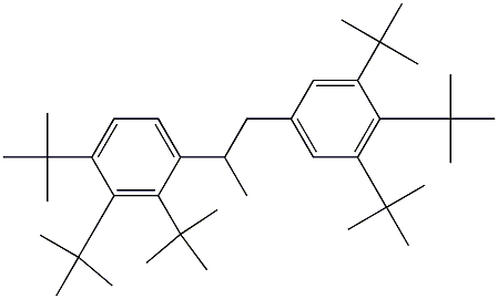 2-(2,3,4-Tri-tert-butylphenyl)-1-(3,4,5-tri-tert-butylphenyl)propane Struktur