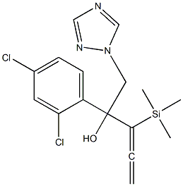 1-(2,4-Dichlorophenyl)-1-[1-(trimethylsilyl)-1,2-propanedien-1-yl]-2-(1H-1,2,4-triazol-1-yl)ethanol Struktur