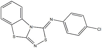 3-(4-Chlorophenyl)imino[1,2,4]thiadiazolo[3,4-b]benzothiazole Struktur