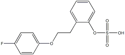 Sulfuric acid hydrogen 2-[2-(4-fluorophenoxy)ethyl]phenyl ester Struktur